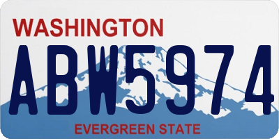 WA license plate ABW5974