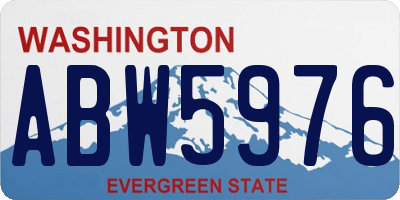 WA license plate ABW5976