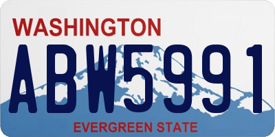 WA license plate ABW5991