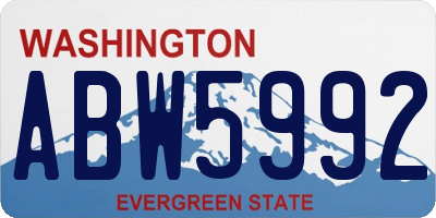 WA license plate ABW5992