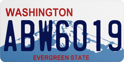 WA license plate ABW6019
