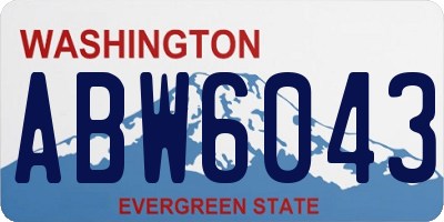 WA license plate ABW6043