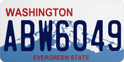 WA license plate ABW6049