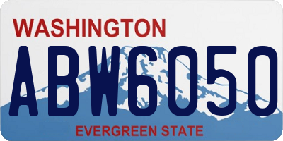 WA license plate ABW6050