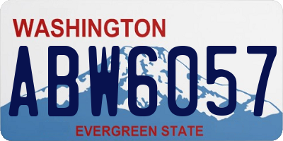 WA license plate ABW6057