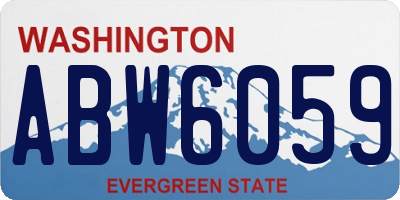WA license plate ABW6059