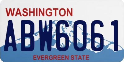 WA license plate ABW6061