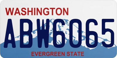 WA license plate ABW6065