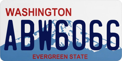WA license plate ABW6066