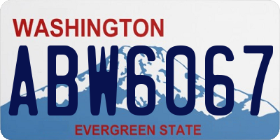 WA license plate ABW6067