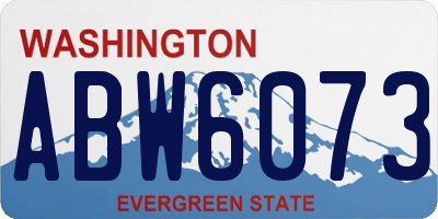 WA license plate ABW6073
