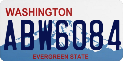 WA license plate ABW6084