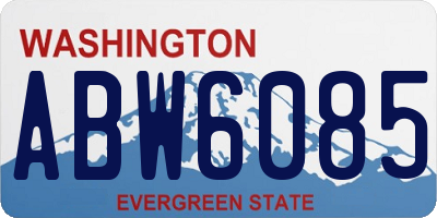 WA license plate ABW6085