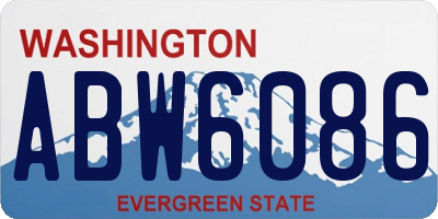 WA license plate ABW6086