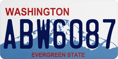 WA license plate ABW6087