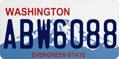 WA license plate ABW6088