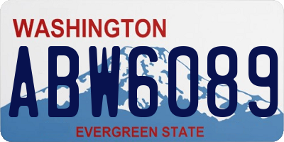 WA license plate ABW6089