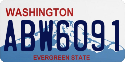 WA license plate ABW6091