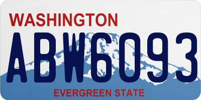WA license plate ABW6093