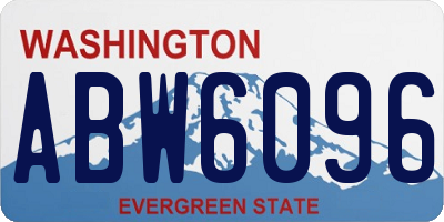 WA license plate ABW6096