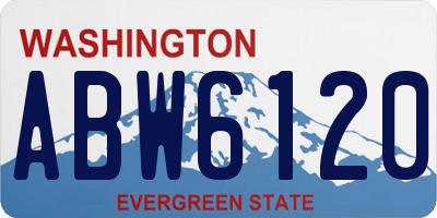 WA license plate ABW6120