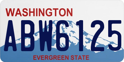 WA license plate ABW6125