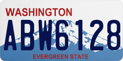 WA license plate ABW6128