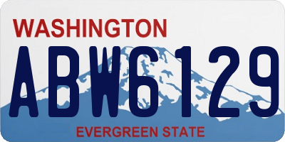 WA license plate ABW6129