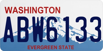 WA license plate ABW6133