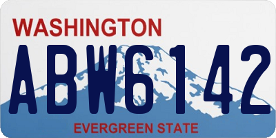 WA license plate ABW6142