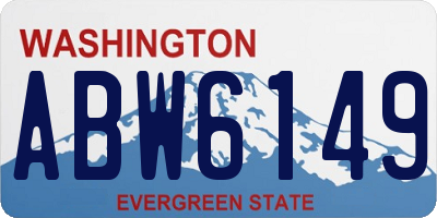WA license plate ABW6149