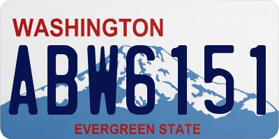 WA license plate ABW6151