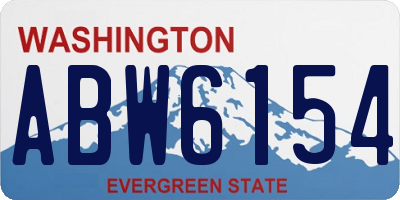 WA license plate ABW6154