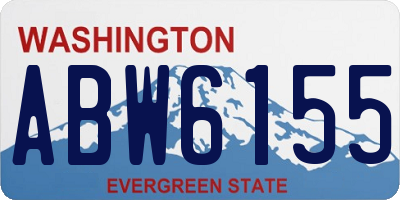 WA license plate ABW6155