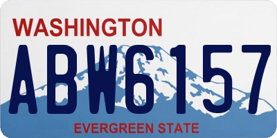 WA license plate ABW6157