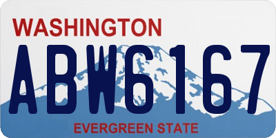 WA license plate ABW6167