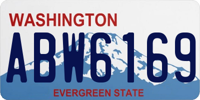 WA license plate ABW6169