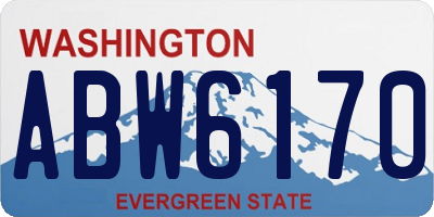 WA license plate ABW6170