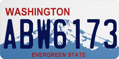 WA license plate ABW6173