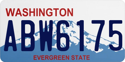 WA license plate ABW6175
