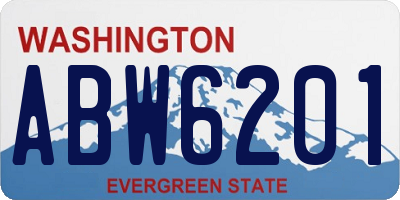 WA license plate ABW6201