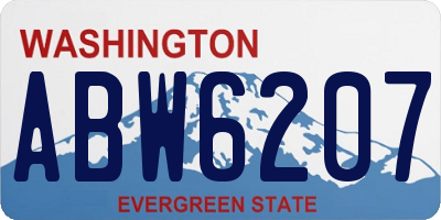 WA license plate ABW6207