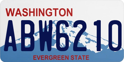 WA license plate ABW6210