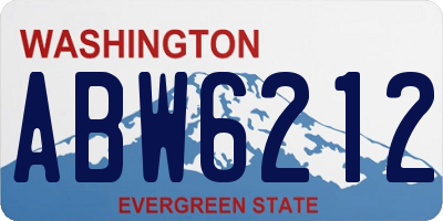 WA license plate ABW6212