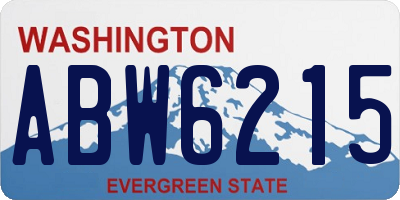 WA license plate ABW6215