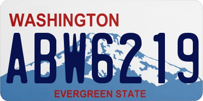 WA license plate ABW6219