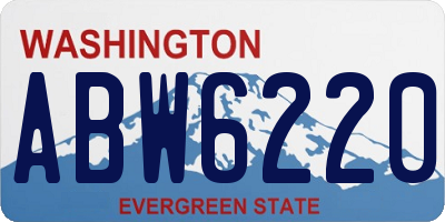 WA license plate ABW6220