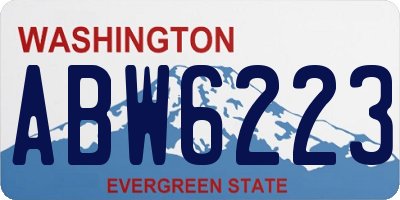 WA license plate ABW6223