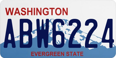WA license plate ABW6224