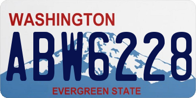 WA license plate ABW6228